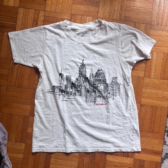 J.Crew Manhattan tshirt perfect donation classic white J.Crew ceethru shirt - - Picture 3 of 5
